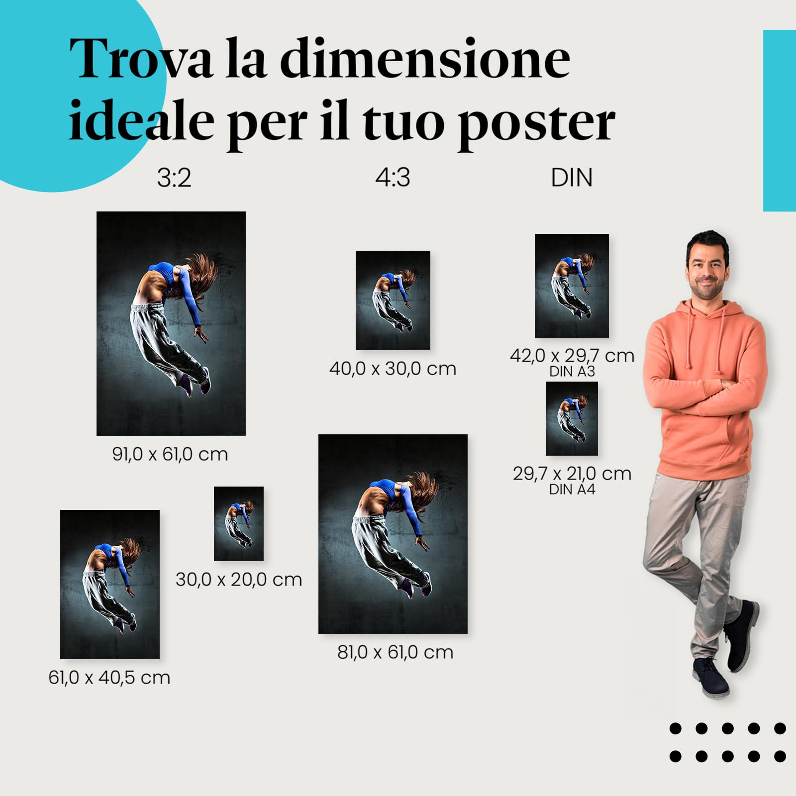 Postereck - 0520 - Hip hop, ballerina che balla street dance musica donna - Decorazione da Parete, Stampa Artistica, Arredamento Interni, Stampa Fotografica - Tela - 100,0 cm x 75,0 cm