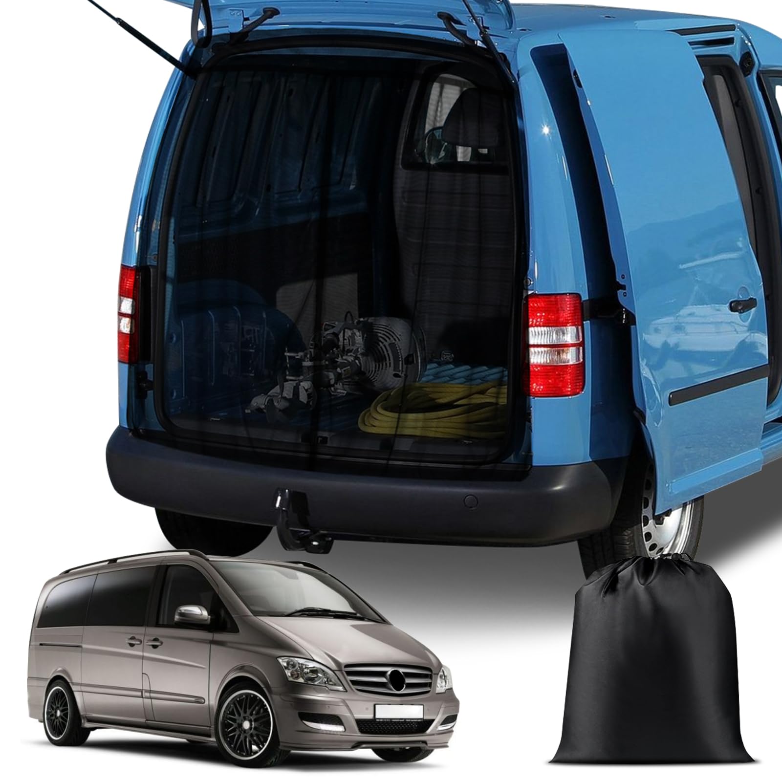 ZWPARTS Mosquitera Magnética Personalizada para Mercedes-Benz V-Class/Viano W638 W639 Vito W447 Marco Polo para Puerta Trasera, Mosquitera para Furgoneta para Puerta Trasera