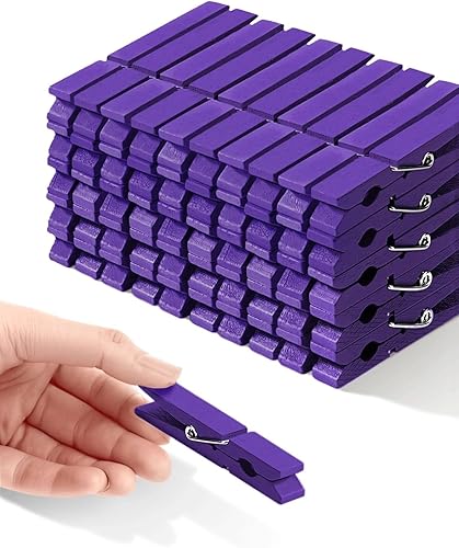 Vista 53 de Alfileres de ropa de madera para manualidades, pinzas de cierre de agarre fuerte, clips de ropa de madera de abedul, pinzas de ropa para colgar