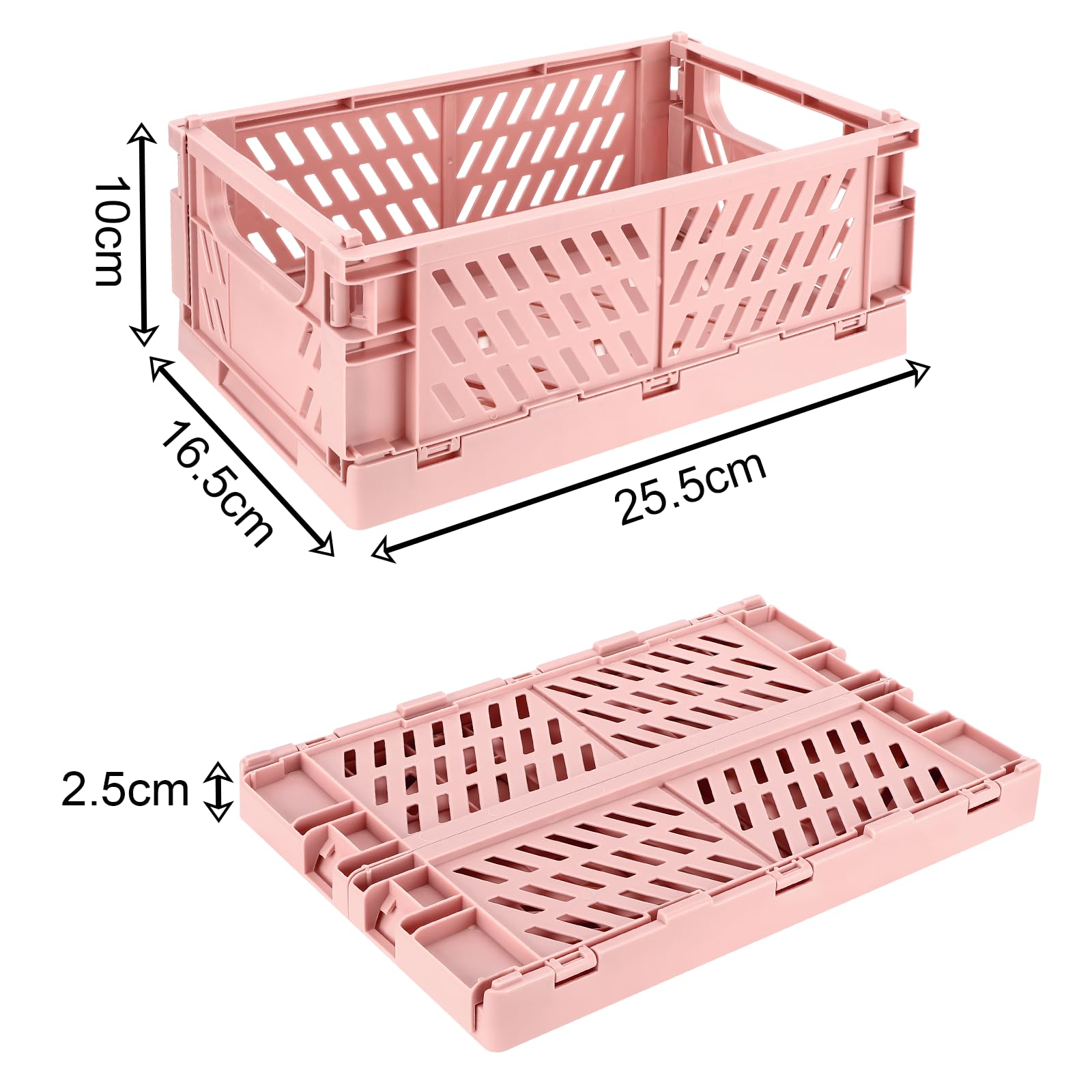 Royouzi Scatola pieghevole, 6 pezzi (15 x 10 x 5,8 cm), impilabile, per cucina, bagno, ufficio, camera da letto, aula, armadio, cassetto (4)