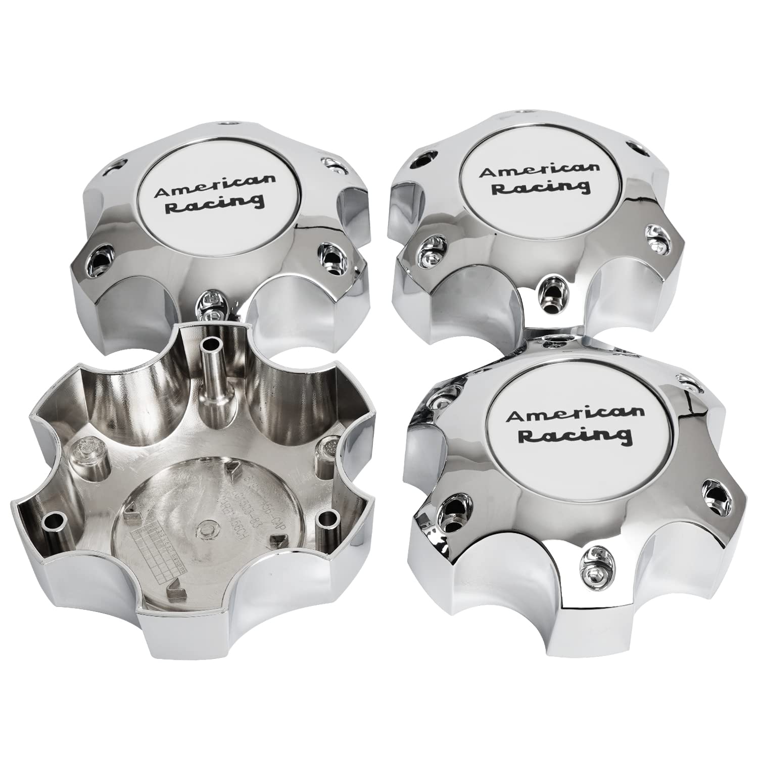 KitsPro Wheel Center Caps for American Racing CARB1456CH Cap AR893 6 Lug Hub Caps , Pack of 4