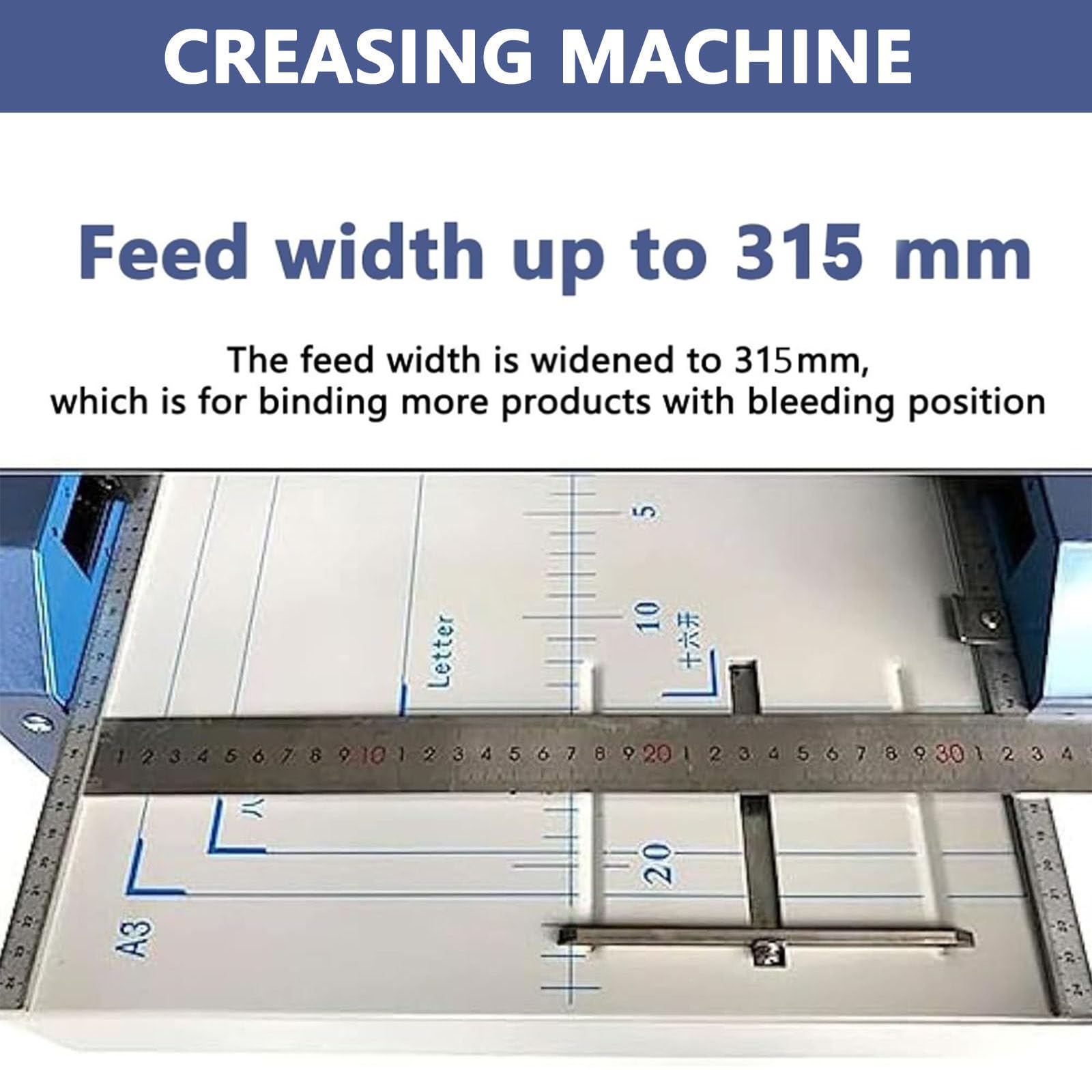 Máquina automática de plegado y grapado de papel para crear folletos, manuales e invitaciones profesionales