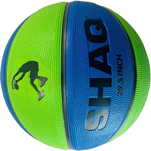 Miniatura 9 de Shaq Baloncesto compuesto oficial tamaño 7 con mini bomba de 29.5 pulgadas para interiores y exteriores, agarre duradero