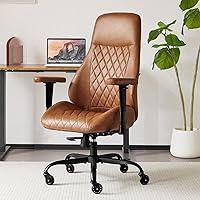 Vista 1 de YFO Home Office Desk Chair High Back Office Rubber Casters Ergonomic Computer Chair with Lumbar Support Adjustable Height Rolling Swivel Chair