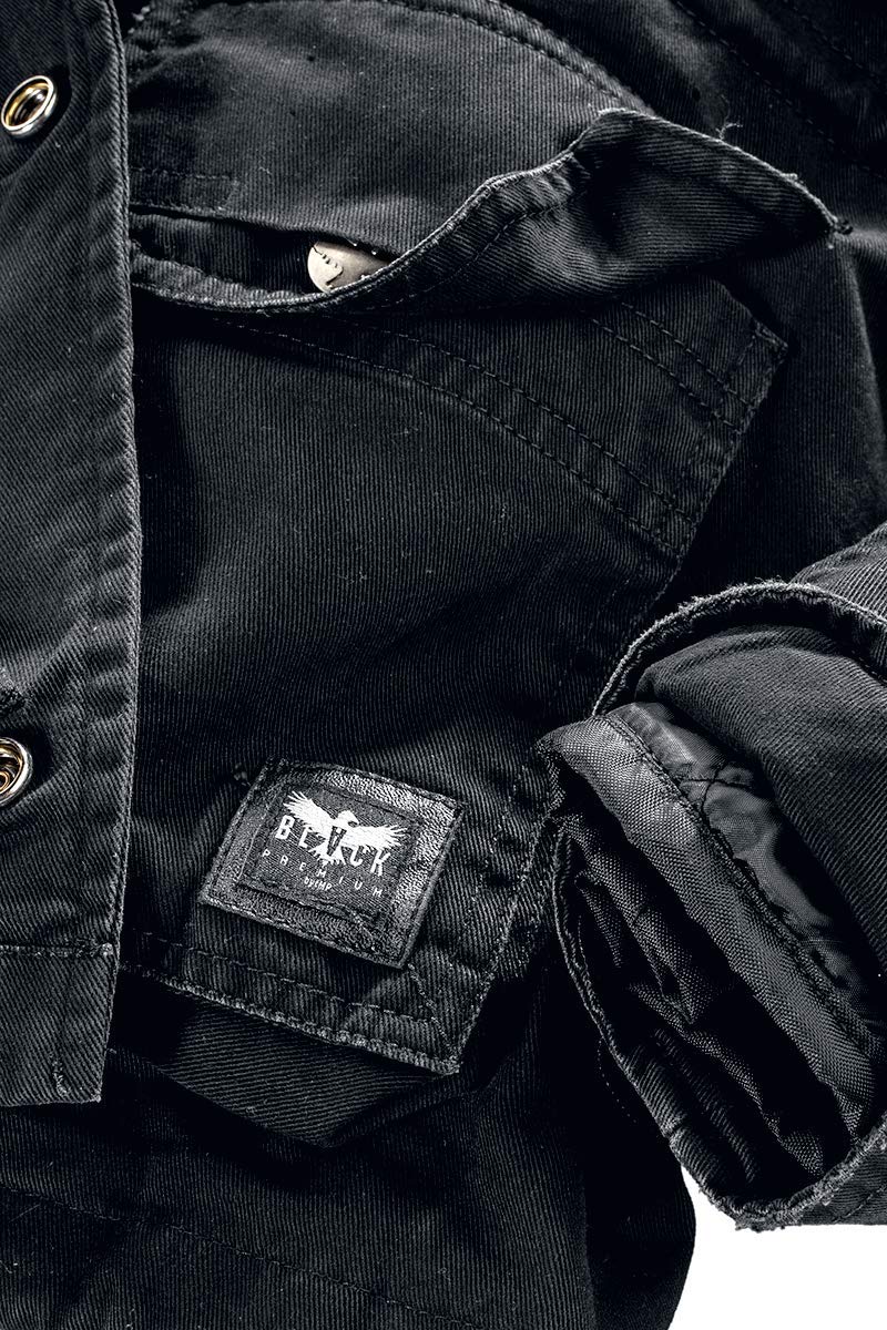 Black Premium by EMP Hombre Chaqueta negra de invierno con chaqueta interior desmontable