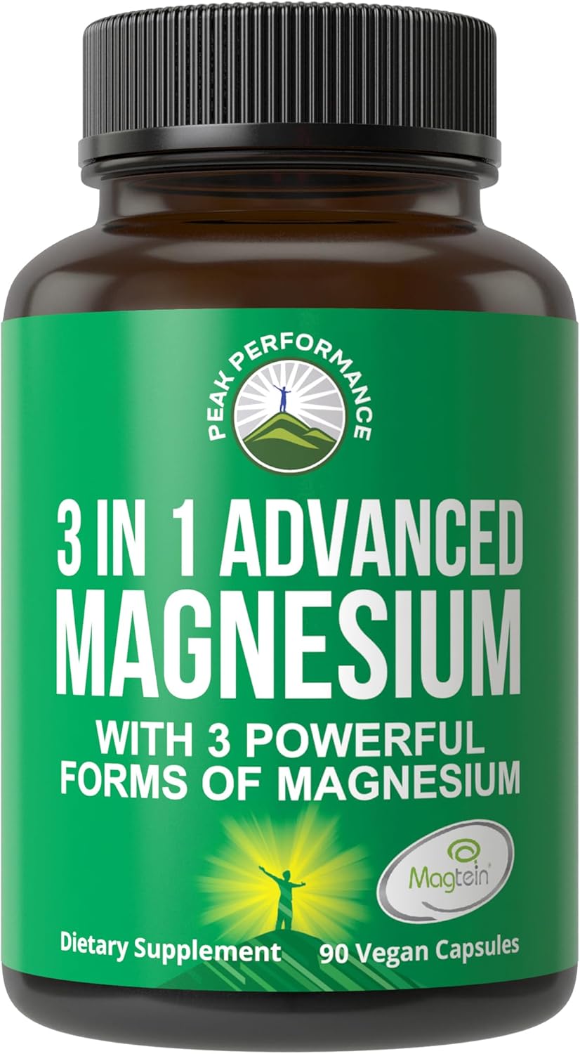 3 in 1 Advanced Magtein Magnesium Complex Capsules with Clinically Tested Magnesium L-Threonate, Glycinate & Taurinate. High Absorption & Bioavailability. Support Brain, Focus & Memory. 90 Vegan Pills 3 in 1 Advanced Magtein Magnesium Complex Capsules with Clinically Tested Magnesium L-Threonate, Glycinate & Taurinate. High Absorption & Bioavailability. Support Brain, Focus & Memory. 90 Vegan Pills