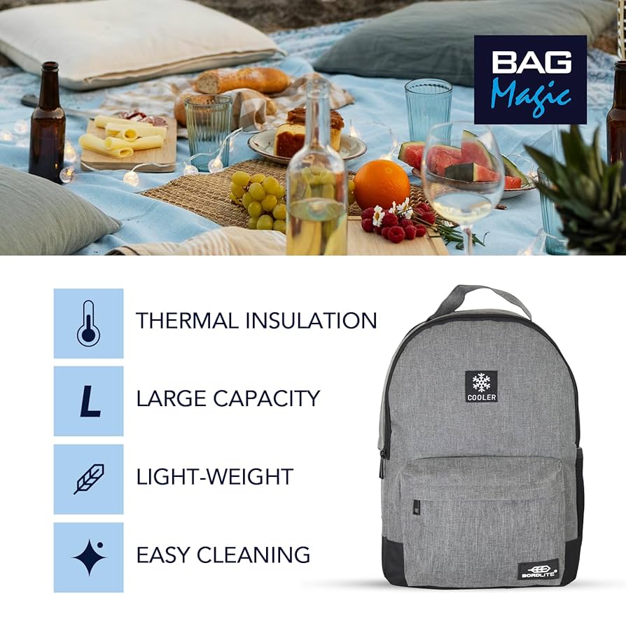 Cooler Backpack Large Capacity Insulated Leakproof Cool Bag For Picnics Hiking Camping Gray Backpack Coolers