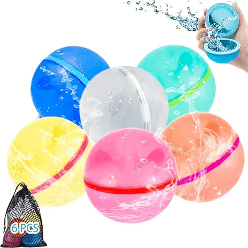 Globos de agua reutilizables para niños, bombas de agua magnéticas con autosellado, bolas de salpicaduras para peleas de agua, juguetes al aire