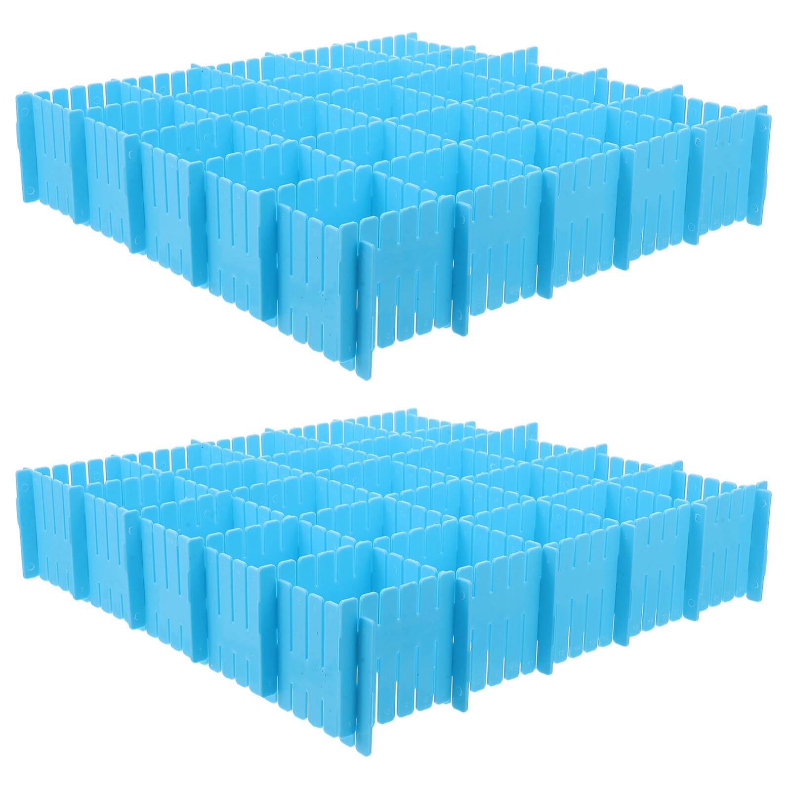SUPVOX Divisores Ajustables para Cajones de Cocina y Oficina, Organizador de Rejilla de Plástico Resistente 32cm X 7cm, 24 Piezas para Ropa Interior, Maquillaje y Almacenamiento