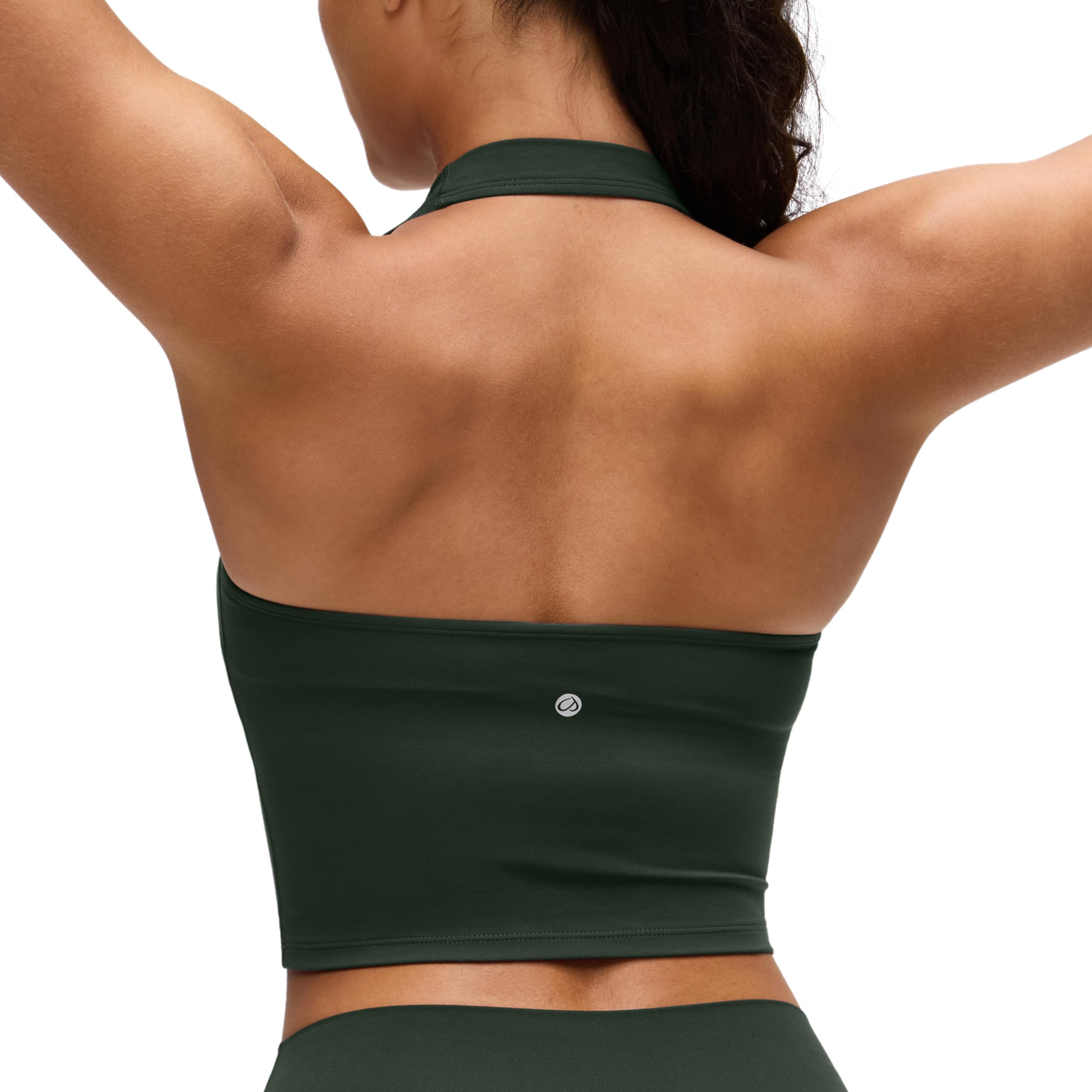 CRZ YOGA Biustonosz sportowy Butterluxe Halter Longline dla kobiet – usztywniany top do ćwiczeń i jogi z wbudowanymi wkładkami