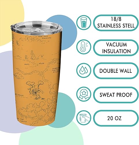 Miniatura 4 de Bear - Vaso de acero inoxidable de 20 onzas a prueba de fugas con popote y tapa, taza de café de viaje para el hogar al aire libre, vasos térmicos