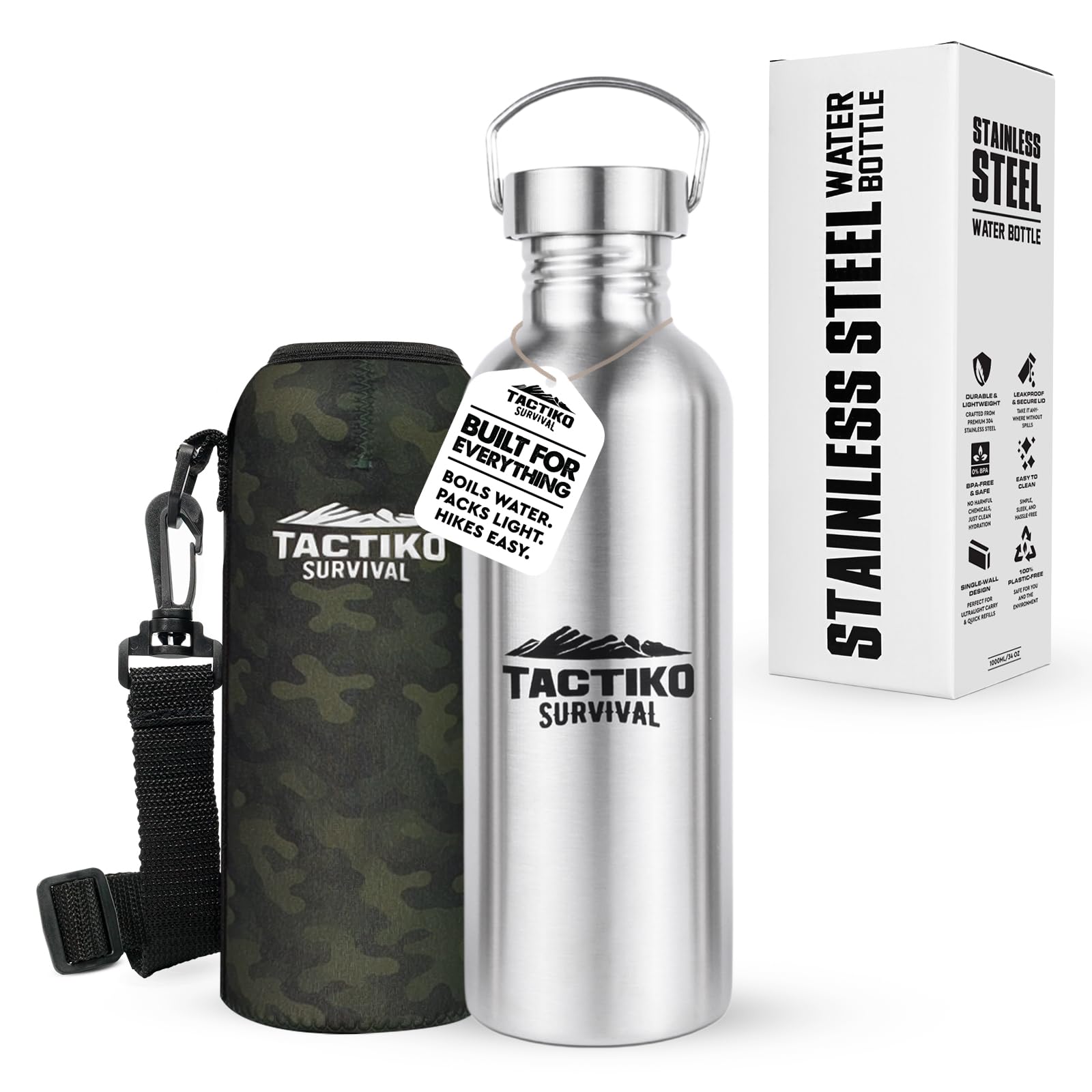 Tactiko Survival 34 oz Water Bottle