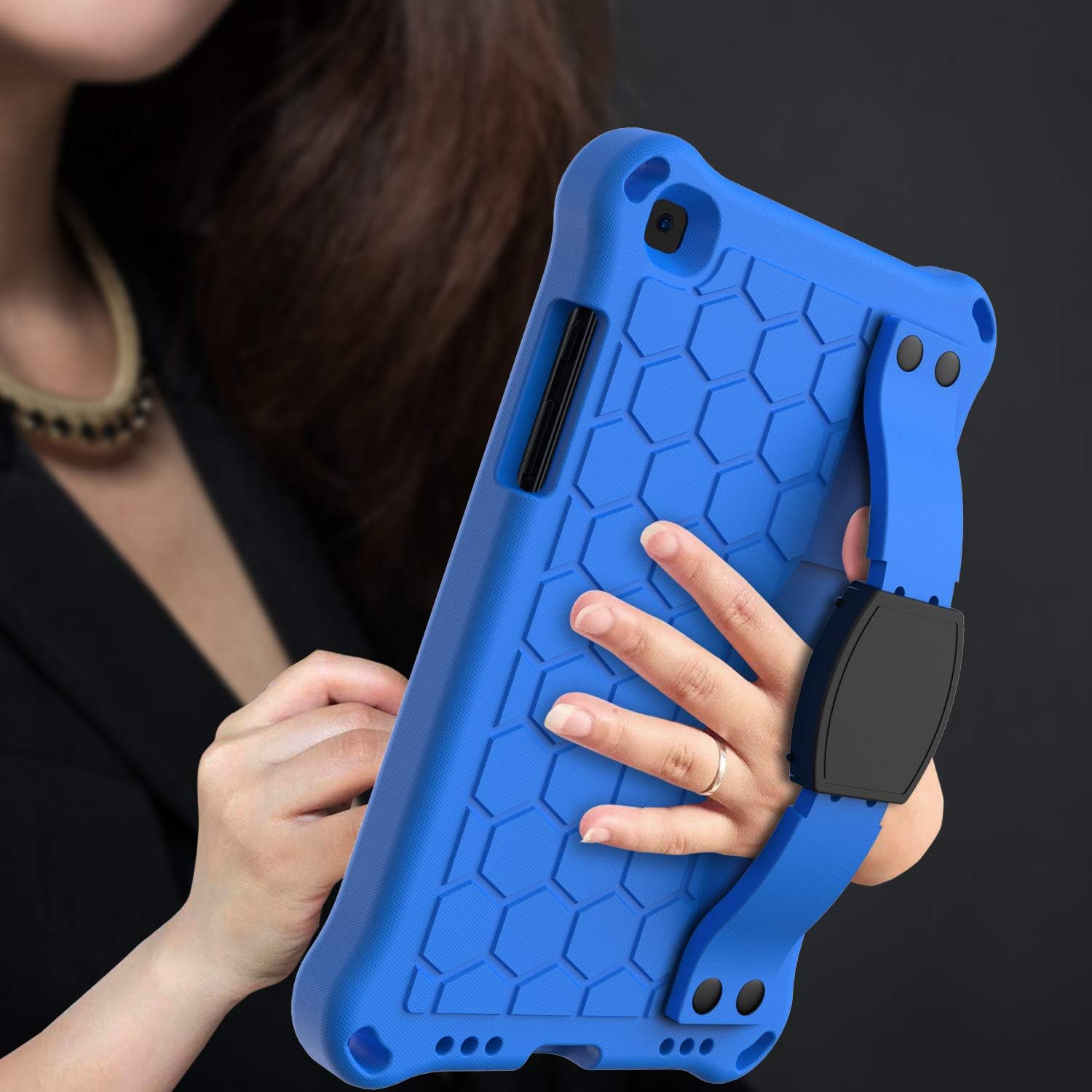 for Samsung Galaxy Tab A 8.0 2019 SM-T290/T295 Version Tablet Case for Kids - Durable Lightweight EVA + PC Shockproof Handle Stand Cover, with Shoulder Strap