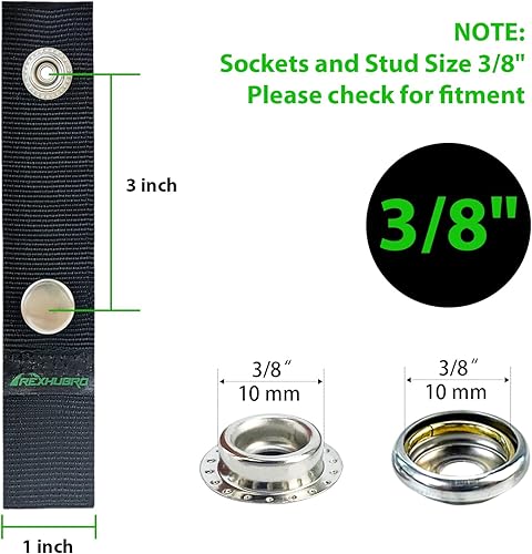Miniatura 10 de Extensor a presión para cubierta de barco, extensor de nailon duradero para correas de barco, cubierta de capó, lona retráctil, 10 unidades, 2