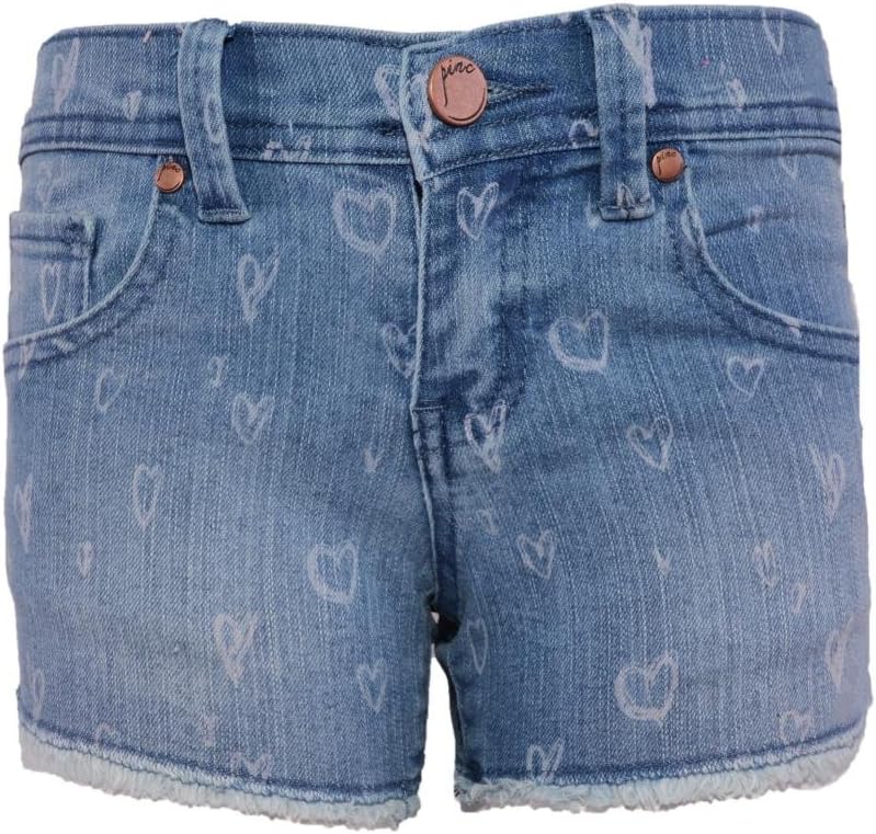 Big Girls' Heart Print Denim Short