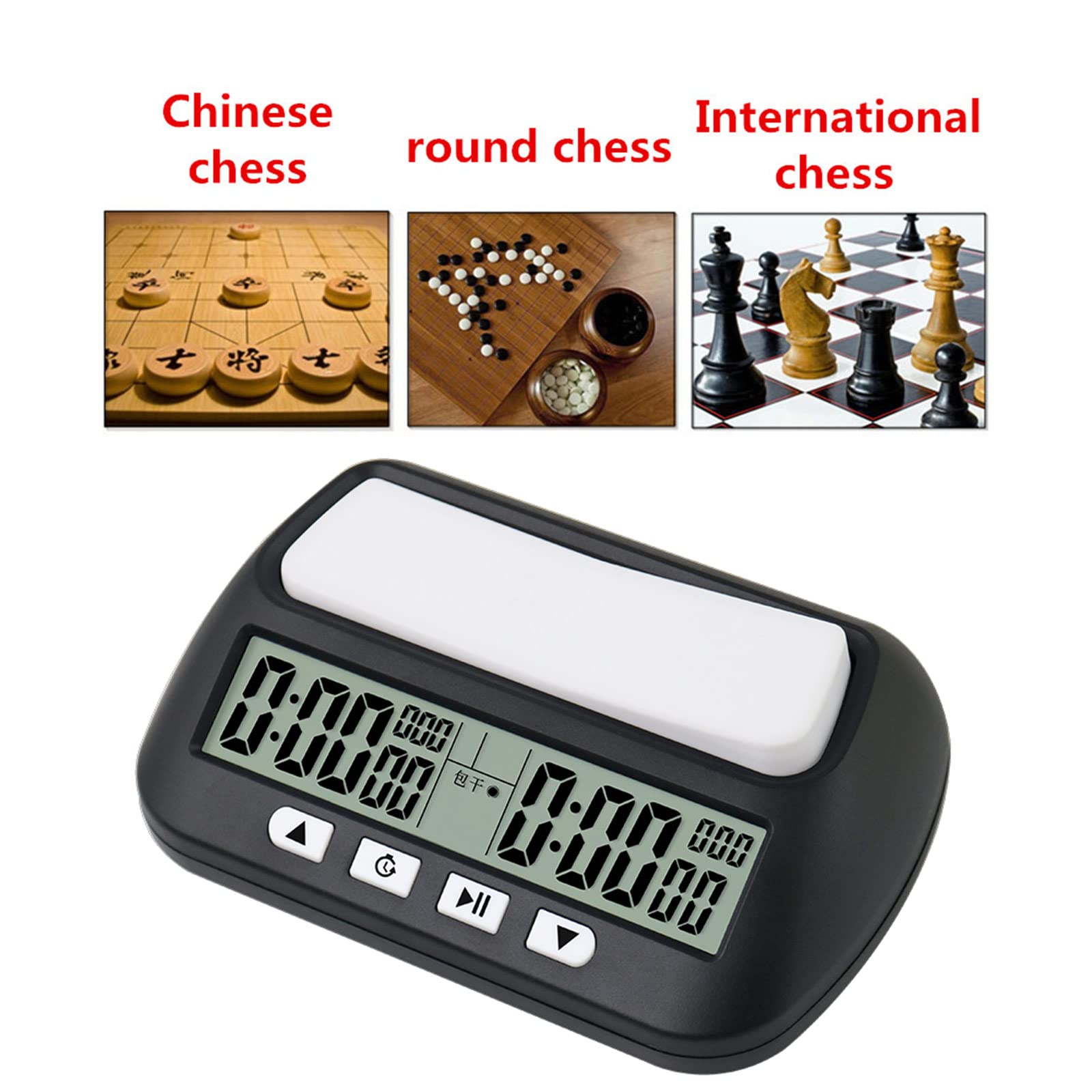 DGFJY Professional Chess Clock Count Up Down Timer Board Game Stopwatch Compact Digital Watch Competition Hour Meter Competition Hour Meter