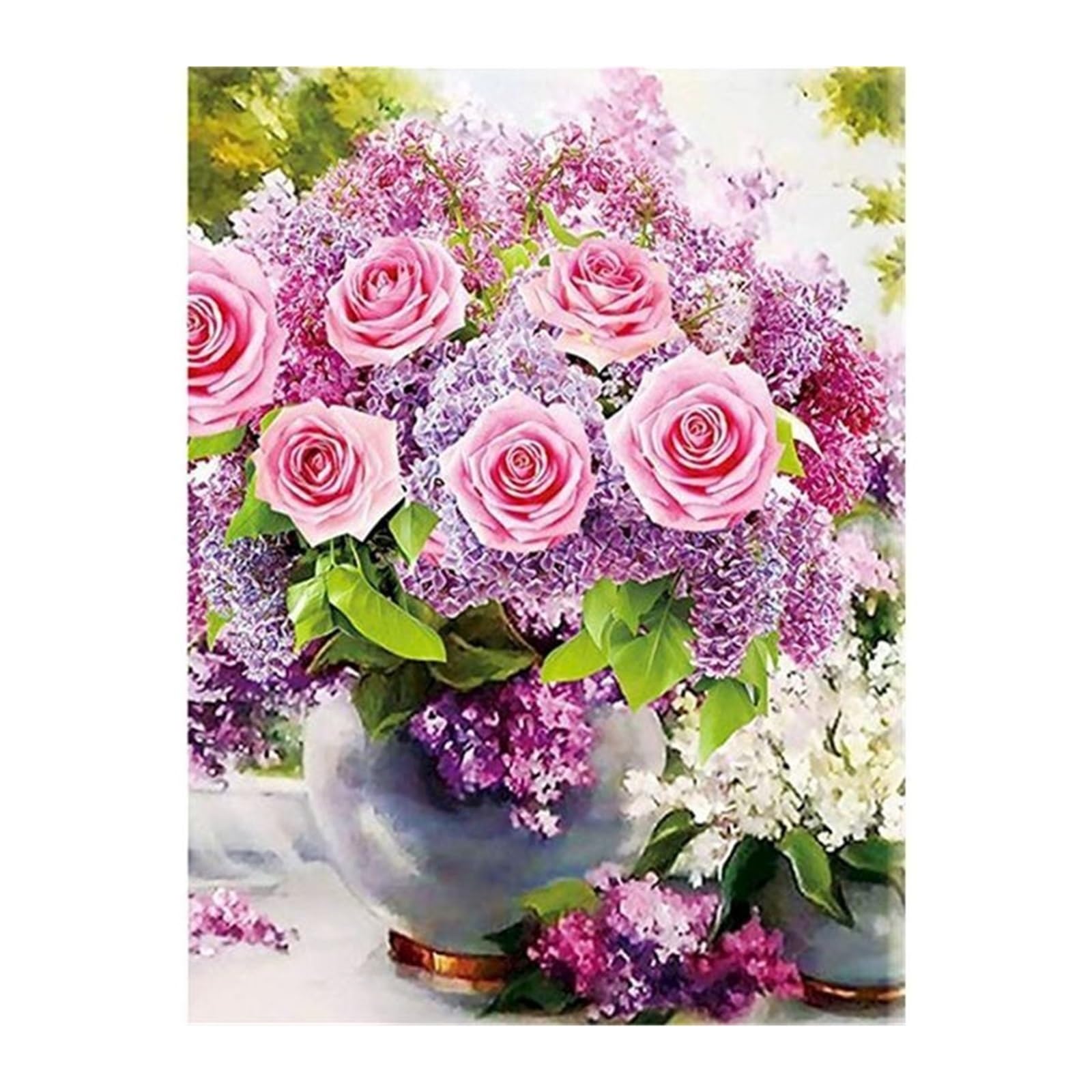 Graiting 1pc Flower In Vase Canvas Paintings Plants Wall Art Posters And Prints Landscape Pictures Room Decor(S,A4 21X30cm no frame)