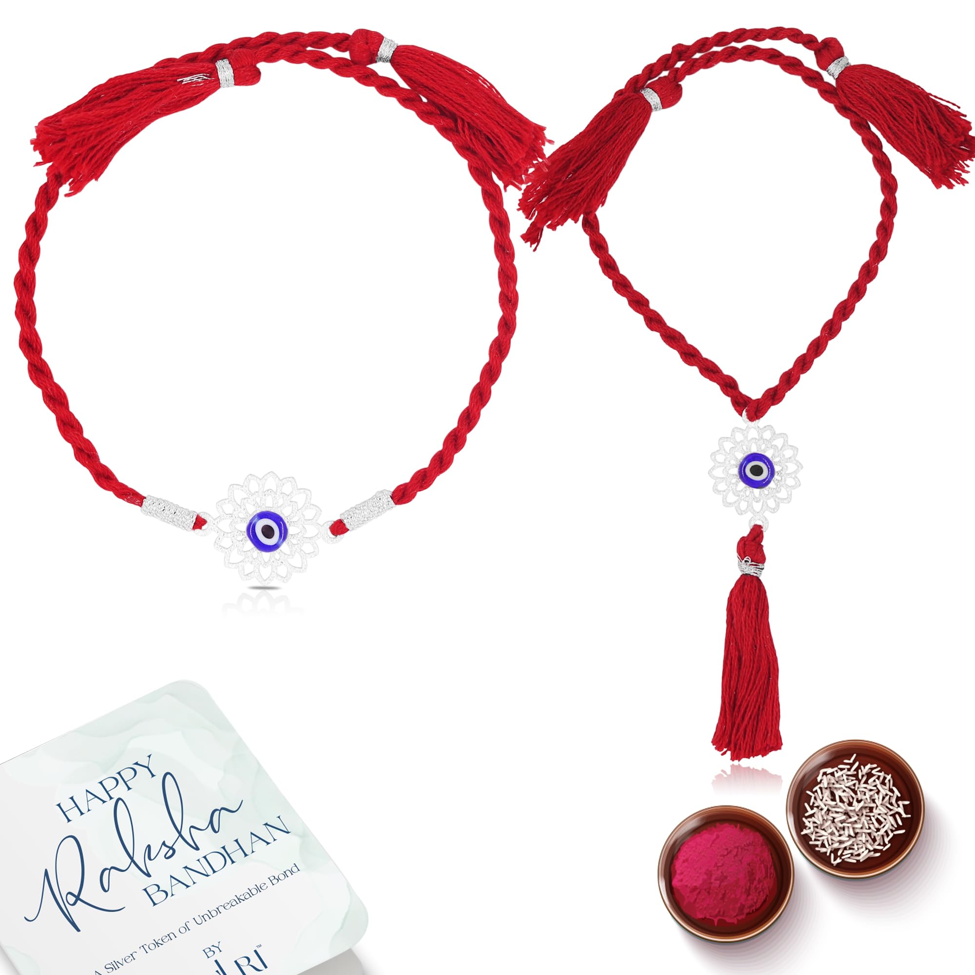 See full amazon price history chart for ZULRI 925 Sterling Silver Evil-Eye Rakhi for Bhai Bhabhi (Lumba) Cotton Red Thread | Rakshabandhan Rakhi With Greeting Card & Roli Chawal and Certificate of Authenticity 925 Silver (Bhai & Bhabhi) ZULRI 925 Sterling Silver Evil-Eye Rakhi for Bhai Bhabhi (Lumba) Cotton Red Thread | Rakshabandhan Rakhi With Greeting Card & Roli Chawal and Certificate of Authenticity 925 Silver (Bhai & Bhabhi) (B0D9DGHHDW) Amazon Price History, Amazon Price Tracker