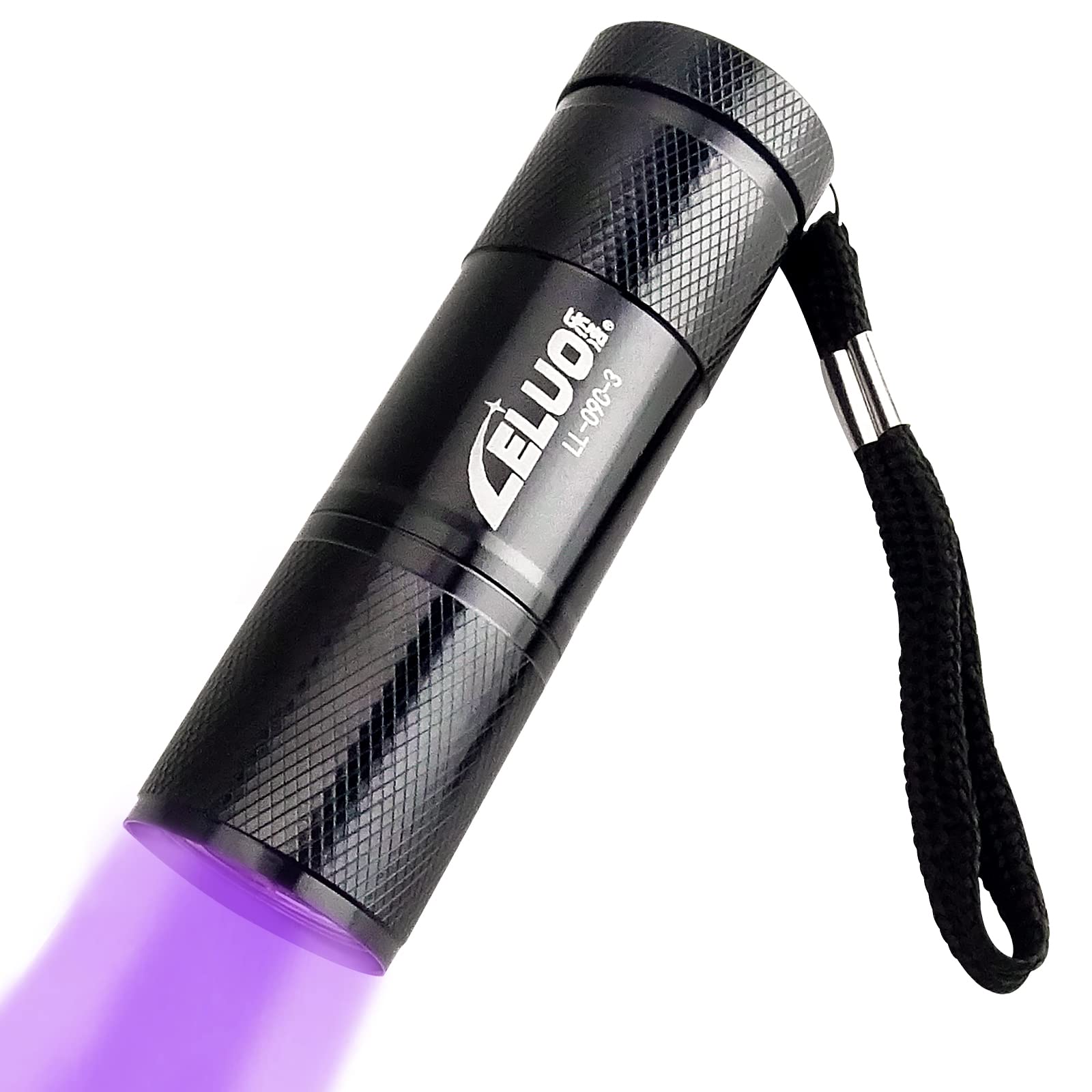 Amazon.co.jp : LELUOHQ ブラック UV ハンドヘルド懐中電灯 9