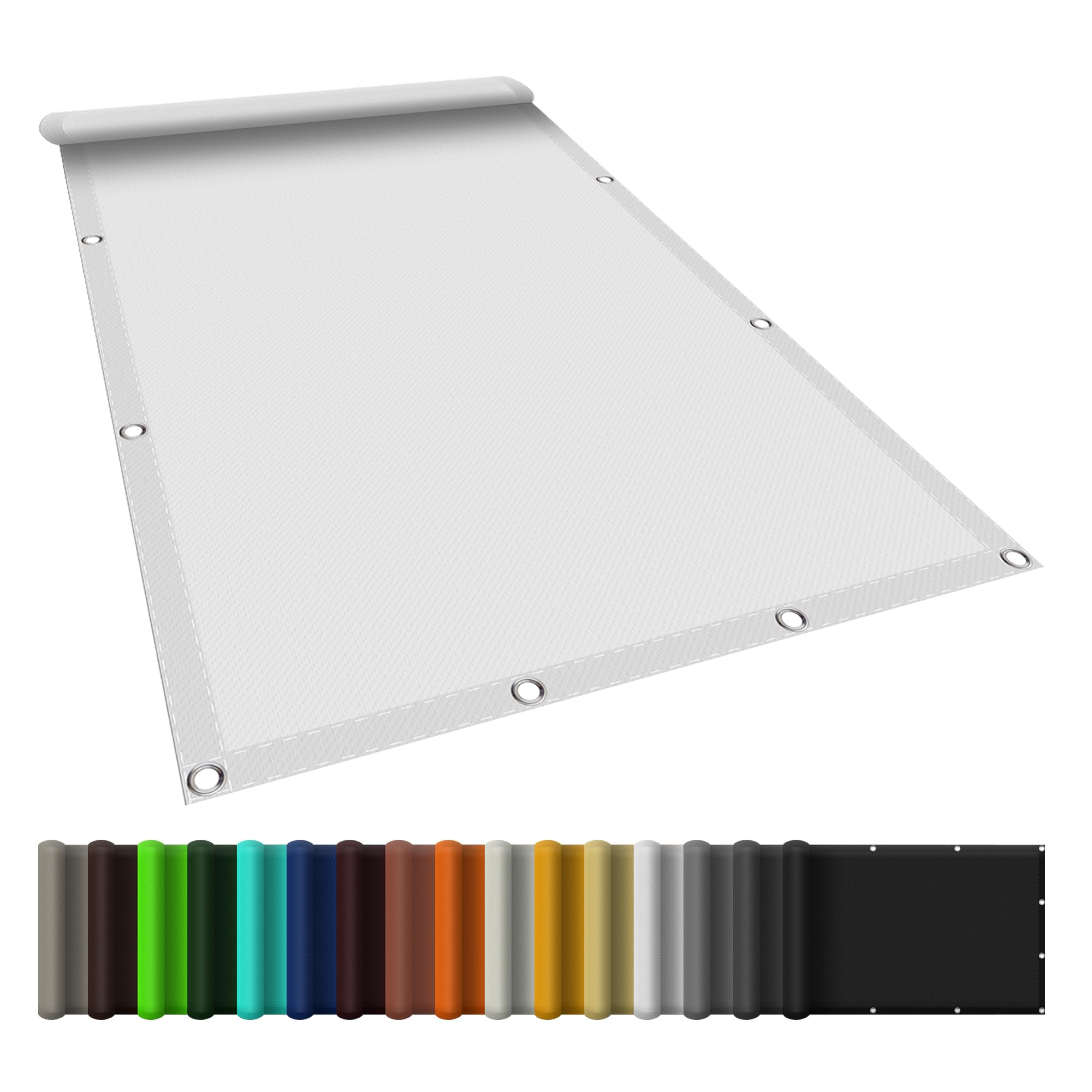 Voile d'ombrage rectangulaire hydrofuge 260x270 blanche avec corde de fixation