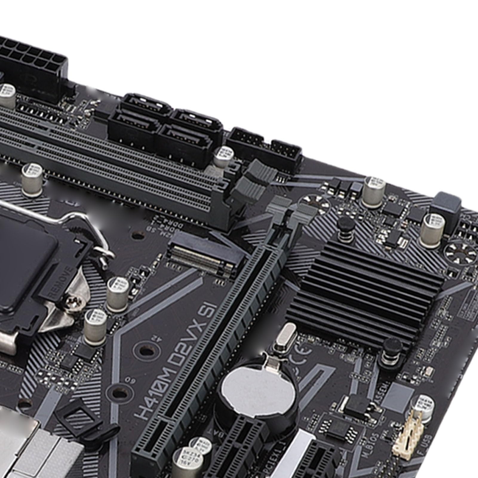 GOWENIC Płyta Główna Komputera H410M D2VX SI, Płyta Główna LGA 1200 DDR4 DIMM M ATX z Wyjściem DVI i VGA, Serial ATA III, USB 3.2, USB 2.0, Gniazdo PCIE X16