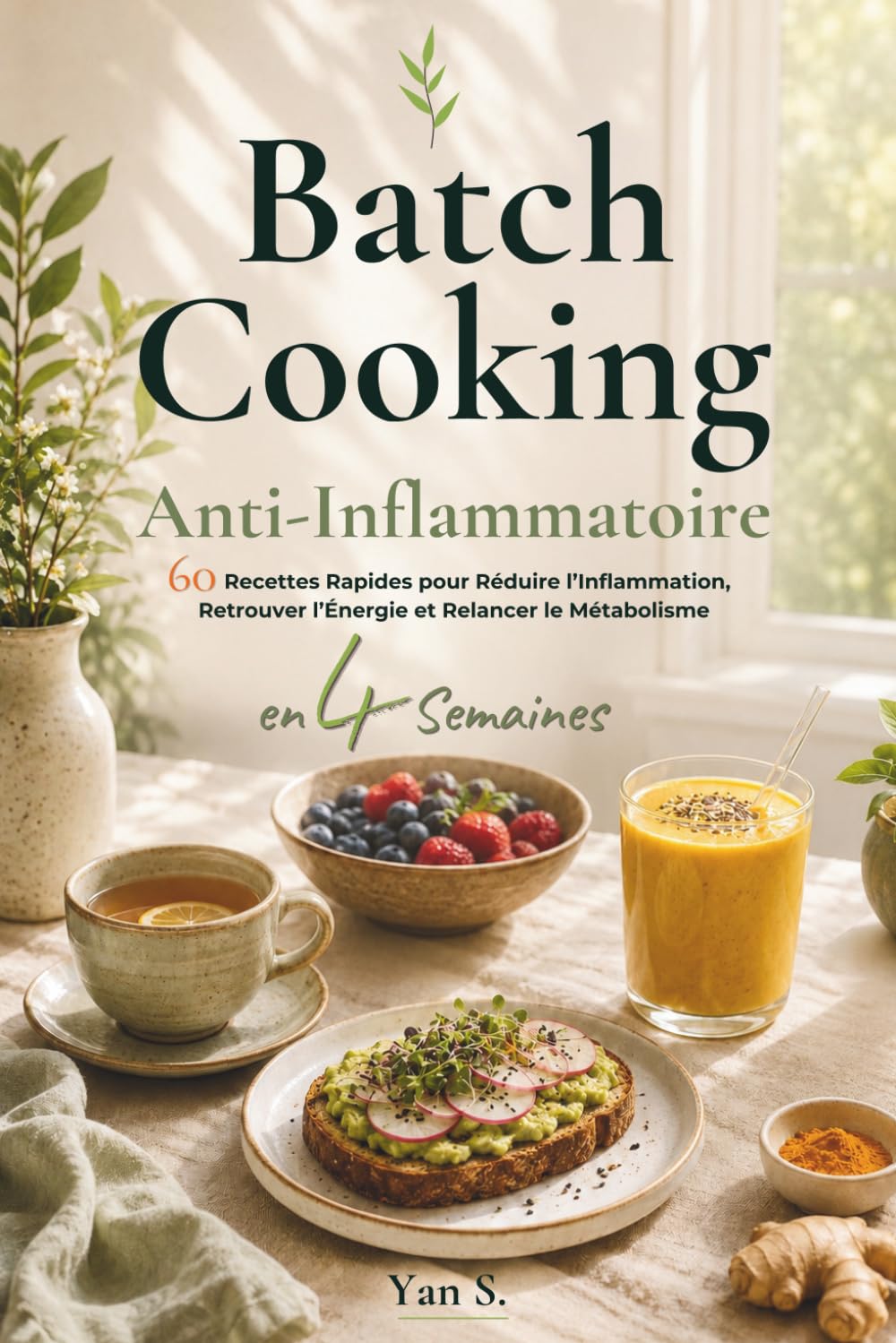 Batch Cooking Anti-Inflammatoire: 60 Recettes Rapides pour Réduire l’Inflammation, Retrouver l’Énergie et Relancer le Métabolisme en 4 Semaines