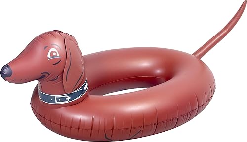 GoFloats Wiener Dog Party Tube - Balsa inflable con estilo (para adultos y niños)