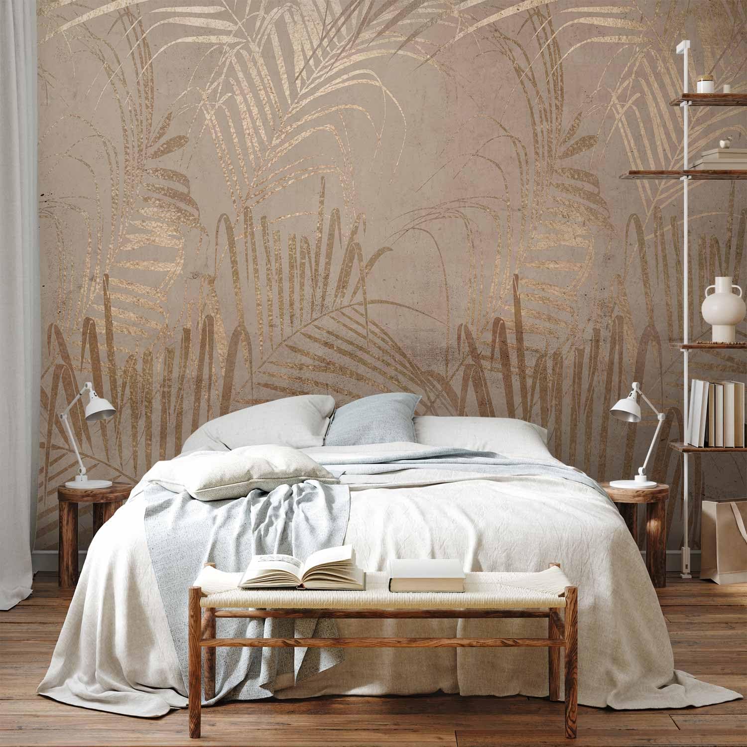 murando PREMIUM Carta da parati Foglie 450x315 cm Fotomurali in TNT Murale alla moda Decorazione da Muro XXL Poster Gigante Design Cameretta Carta per pareti Camera da Letto Natura b-C-10105-a-a