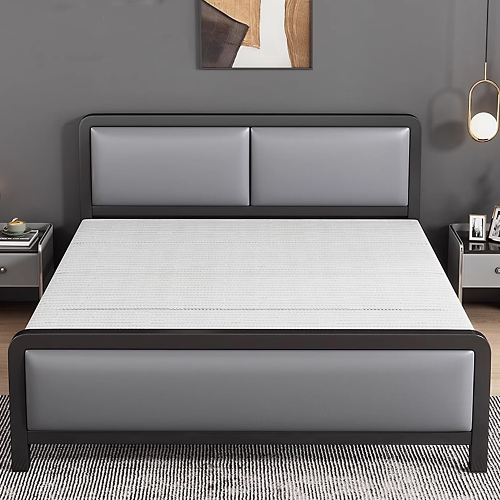 Amazon.co.jp: 折り畳みベッド ダブル メタル折りたたみベッド、家庭用