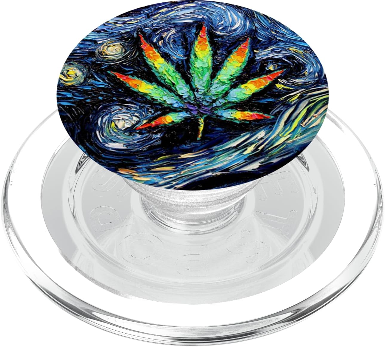 Pot Leaf Art Painting Cannabis Marijuana Smoke Weed Stoner PopSockets PopWallet for MagSafe