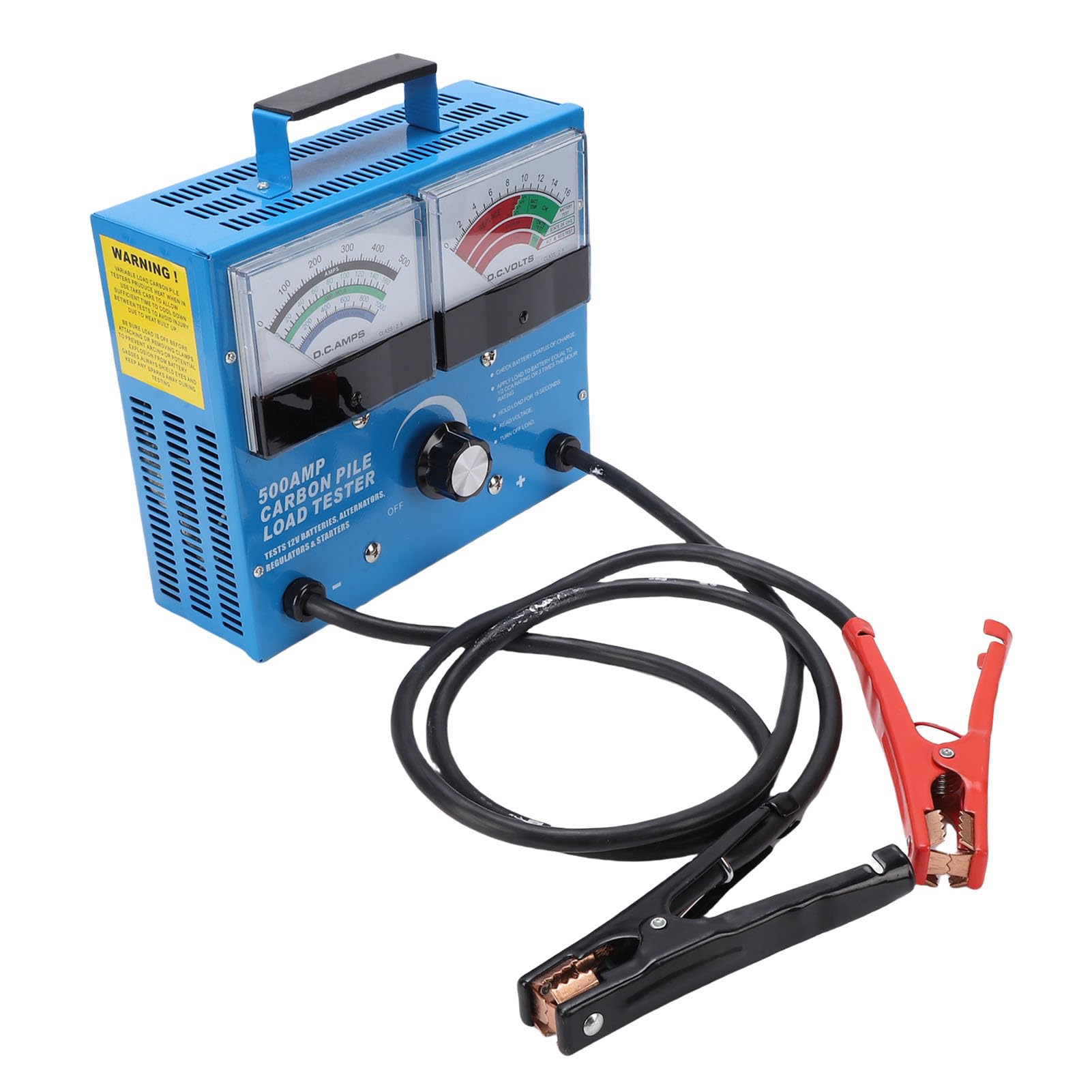 Keenso Comprobador de Carga de Baterías de 500 Amperios — Tester Digital Automotriz con Gran Indicador y Capacidad de 1000 CCA, Ideal para el Mantenimiento de Baterías de Automóviles,