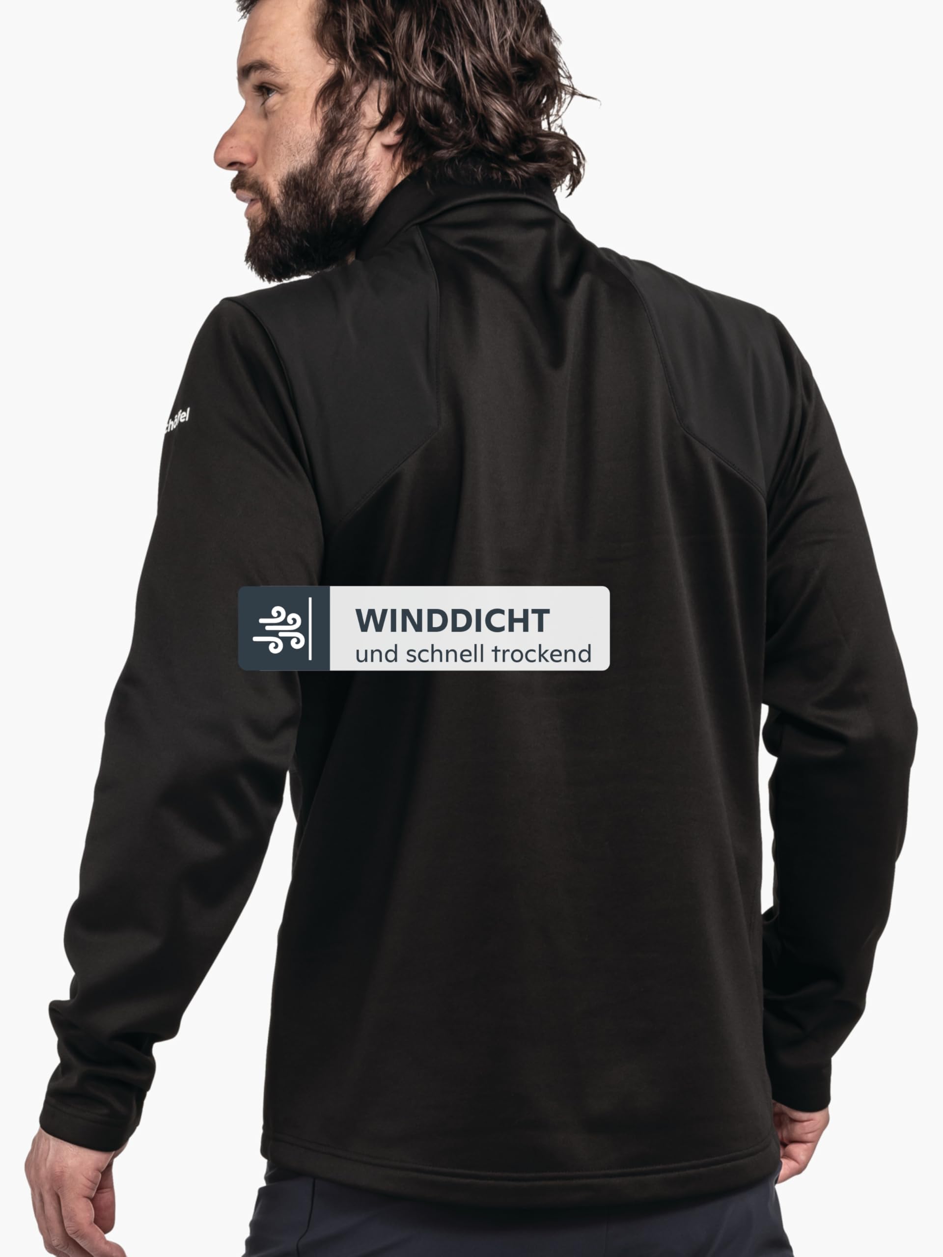 Schöffel Herren Jersey Style Salza MNS, schnelltrocknendes Radtrikot mit Rückentasche, wärmendes MTB Jersey, Funktionsshirt mit integriertem Brillentuch