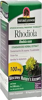 Nature's Answer Rhodiola Root Vegetarian Capsules, 60-Count