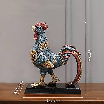 Amazon.co.jp: 鶏の置物 風水 金運 財運 厄除け 魔除け 風水アイテム