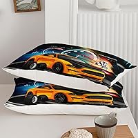 Vista 312 de Axolotl Kid Comforter Set Twin Size,Racing Car Bedding Set for Boys Girls Teen Kids Children Racing Gifts,Race Cars Quilt Bed Set with 1 Comforter 2