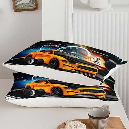 Vista 312 de Axolotl Kid Comforter Set Twin Size,Racing Car Bedding Set for Boys Girls Teen Kids Children Racing Gifts,Race Cars Quilt Bed Set with 1 Comforter 2