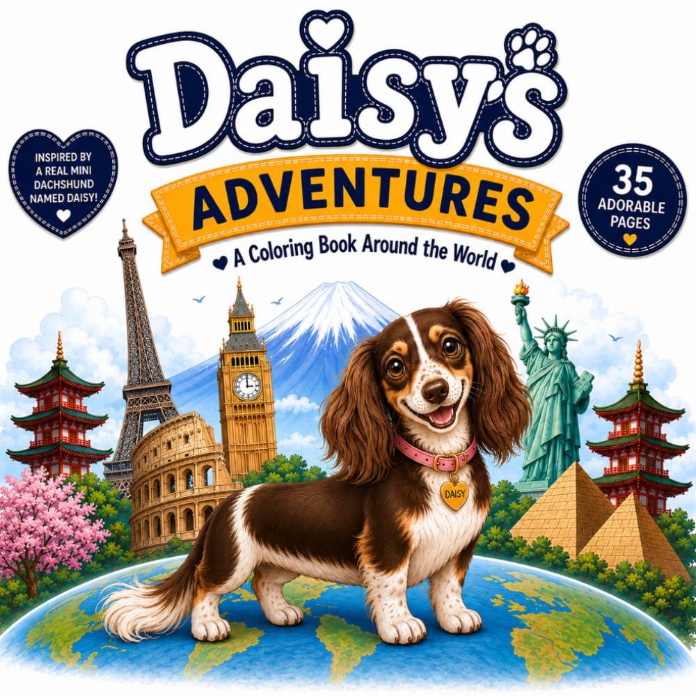 Daisy's Adventures: A Coloring Book Around the World