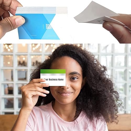 Miniatura 10 de Tarjetas de visita personalizadas con logotipo, papel revestido impreso de 2 lados para oficina, 3.5 x 2 pulgadas, tarjetas de visita Cutom