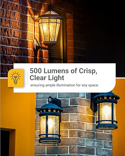 Miniatura 4 de Sunco Lighting 10 Pack Dusk to Dawn Light Bulbs Outdoor Candelabra LED B11, 5W Equivalent 40W, 4000K Cool White, 500 LM, Edison Vintage Filament E12