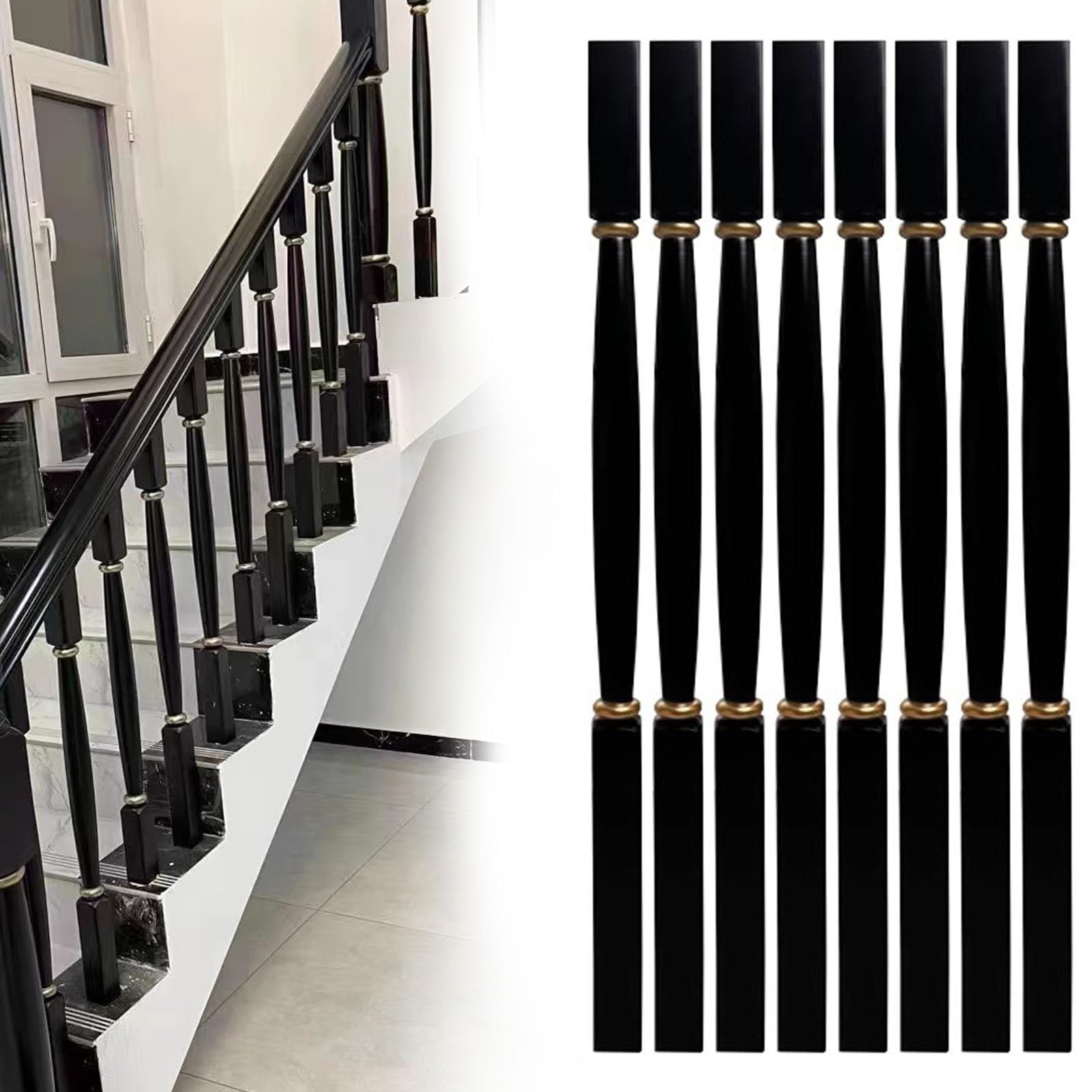 Evite caídas con el kit de barandilla de madera para escalera interior