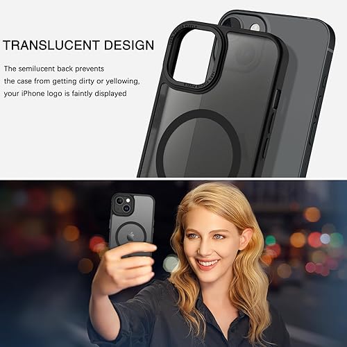 Miniatura 5 de BENTOBEN Funda para iPhone 13 y iPhone 14, iPhone 1314 compatible con MagSafe translúcida mate a prueba de golpes para mujeres, hombres y niñas,