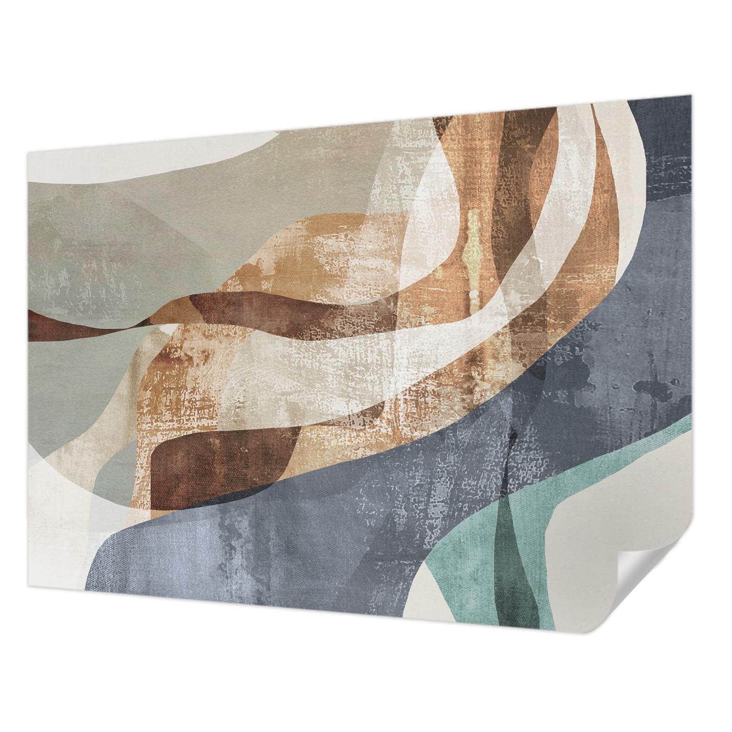 Papier peint adhésif panoramique 208x146 cm à motif abstrait pour mur