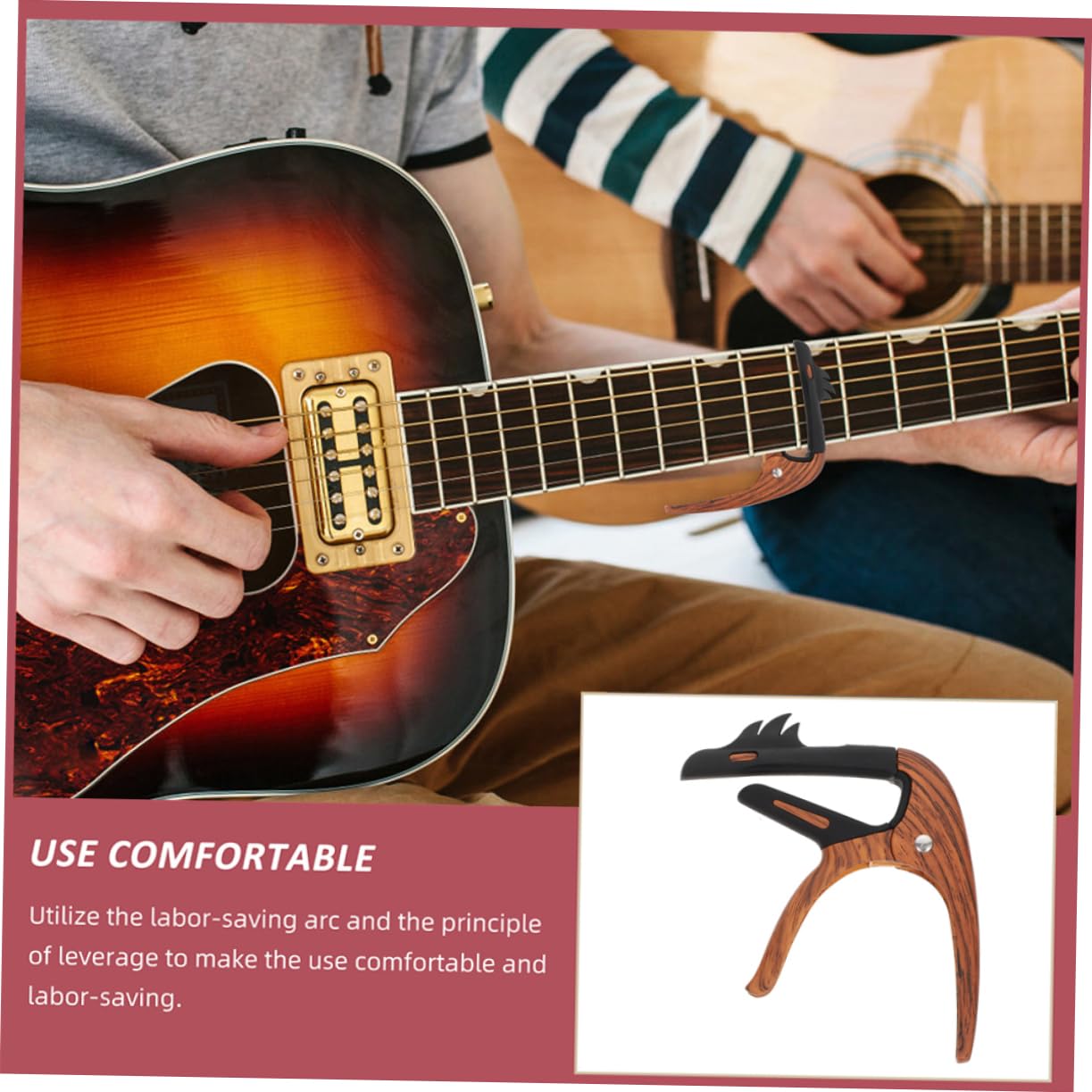 Vaguelly 5stücke Professioneller Gitarren Kapodaster Aus Zinklegierung Tragbares Stimmgerät Für Akustikgitarre Und Ukulele Einfache Handhabung Für Schnelle Tonhöhenanpassung