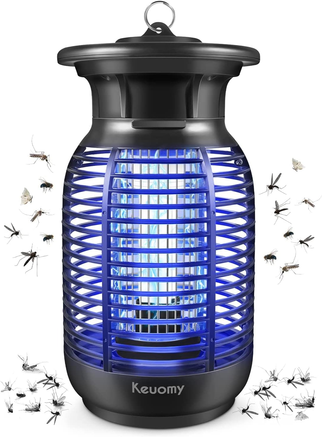 Bug Zapper Outdoor - Electric Mosquito and Fly Zapper with Fly Traps for Indoor and Outdoor Use - Powerful Mosquito Repellent for Home, Backyard, and Patio (Black(ABS))