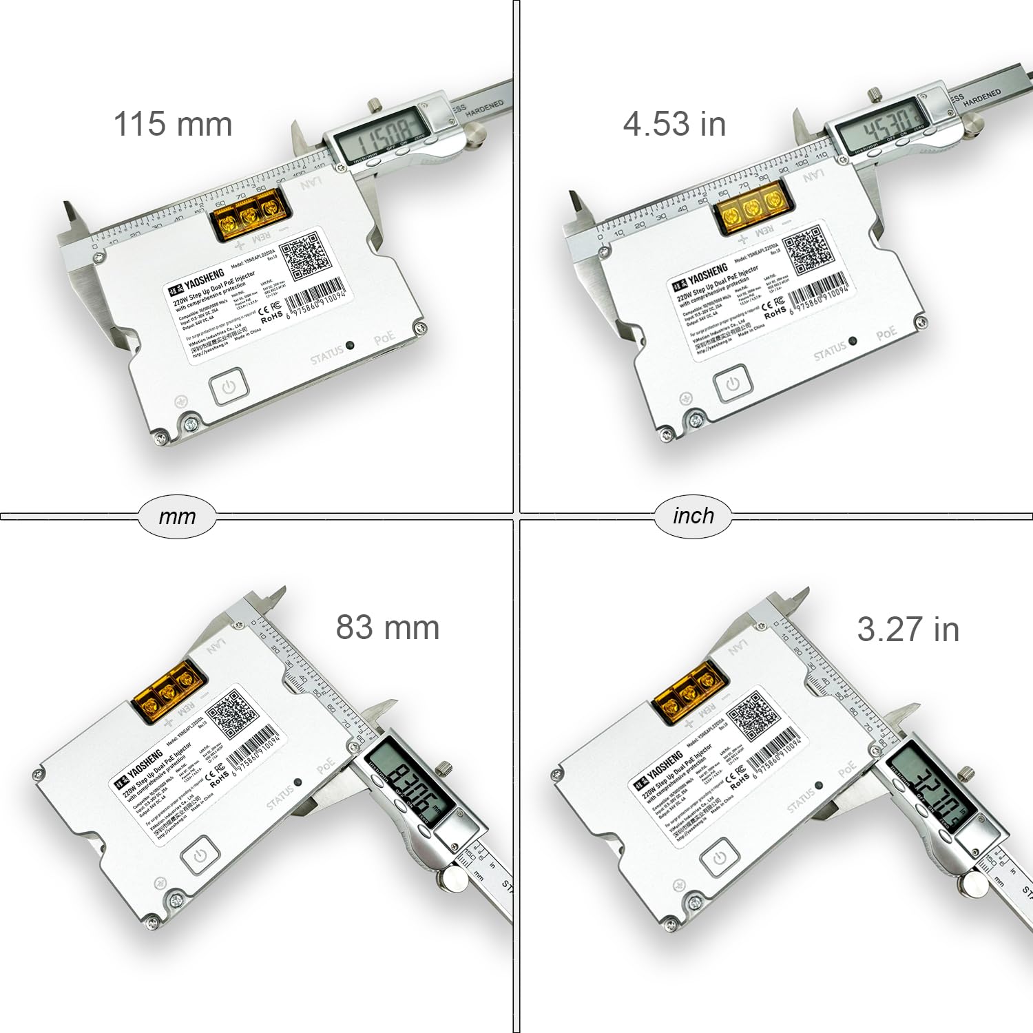 YAOSHENG Injecteur Step Up double PoE 220 W pour Starlink GEN3