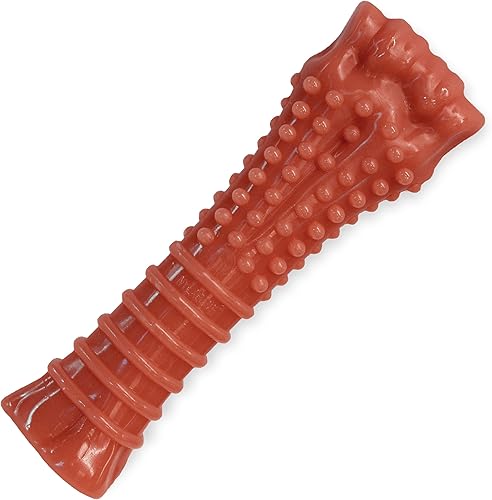Vista 96 de Nylabone Power Chew Juguete masticable duradero con sabor a pollo, para perros medianos, para masticadores agresivos, huesos indestructibles, M/lobo