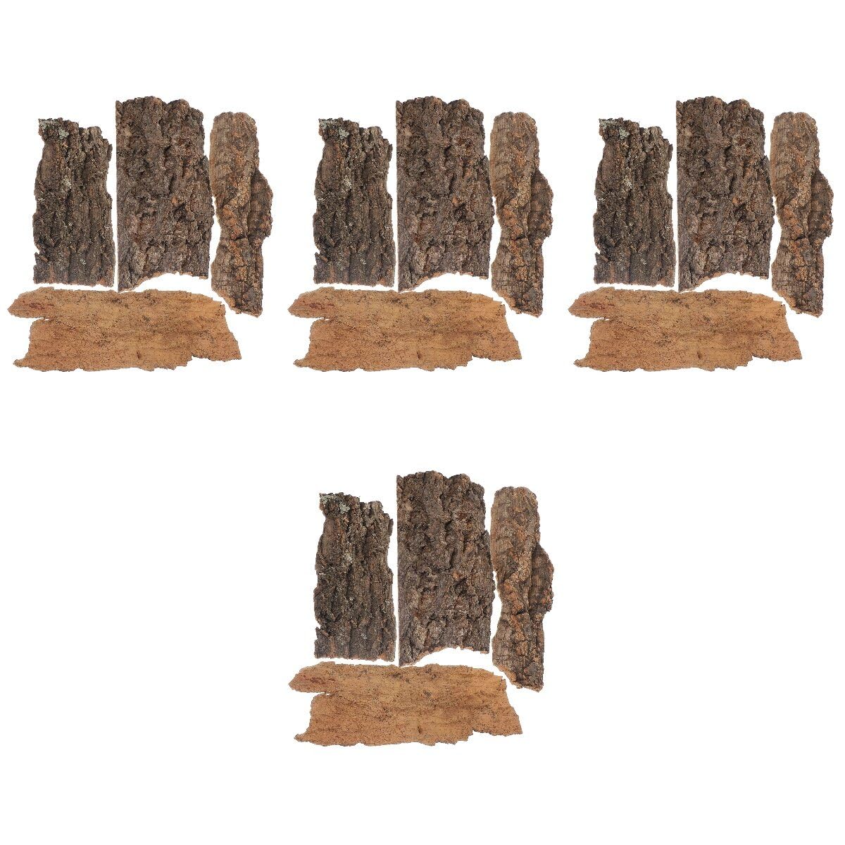 balacoo Terrarium Tree Bark: 16pcs Reptile Bark Decoration Natural Cork Bark Backdrop Reptile Tank Background Leopard Cork Bark - Tarantula Enclosure Accessories