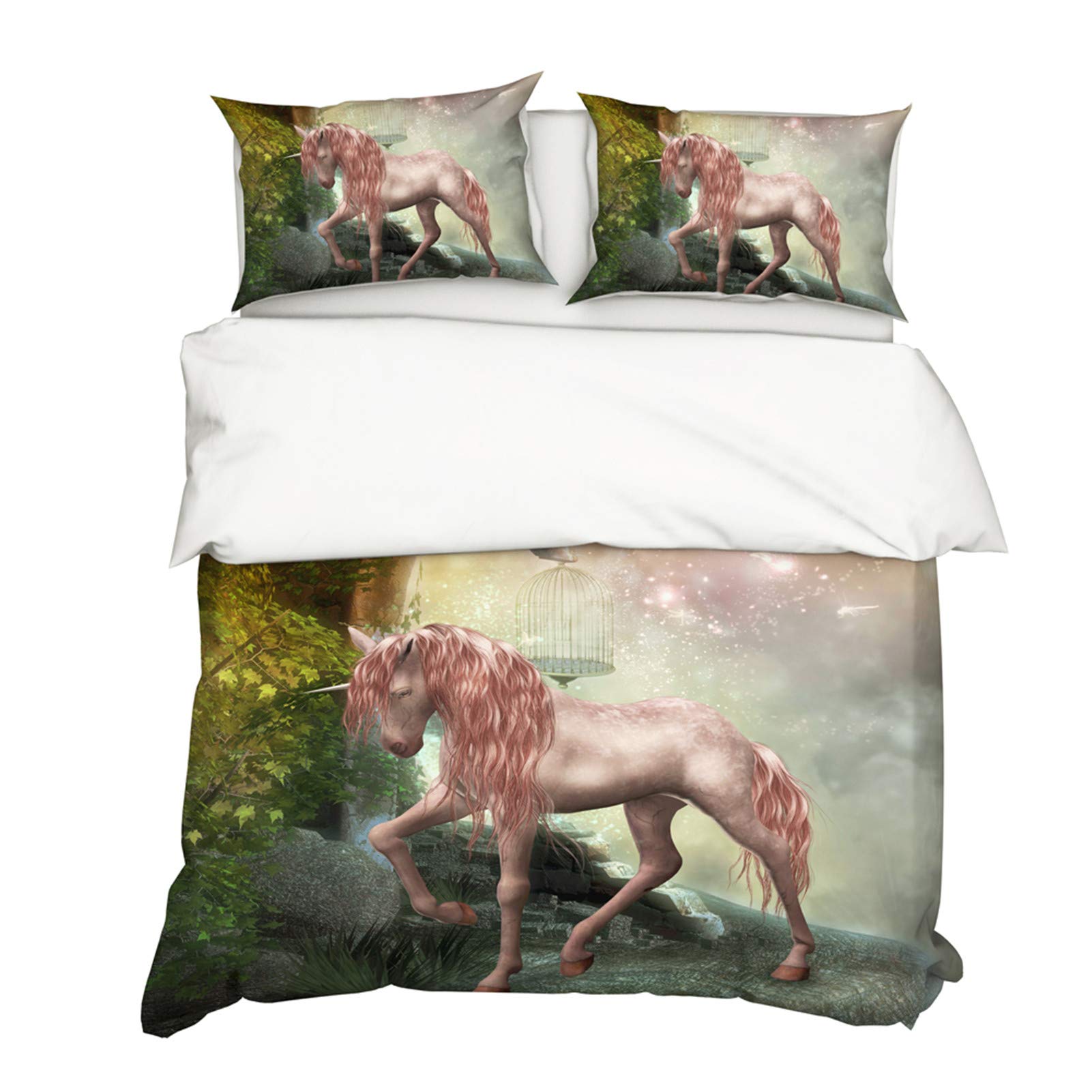 EVMILA Licorne Housse De Couette Housses De Couettes pour