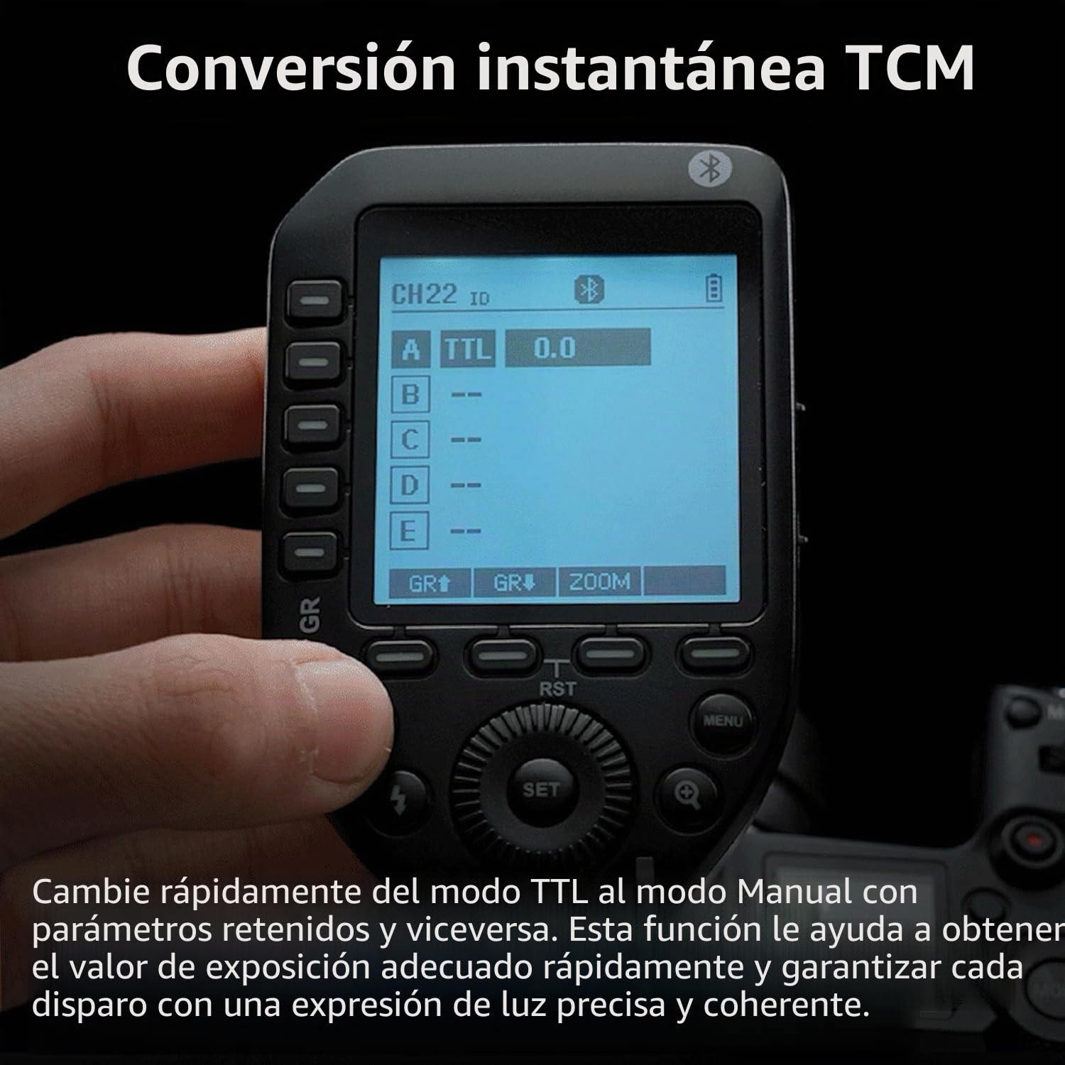 Godox XProII XProII-S - Disparador de Flash inalámbrico para cámara Sony, transmisor de Flash inalámbrico 2.4G HSS 1/8000S, conexión Bluetooth, función de transformación TCM, Pantalla LCD Grande