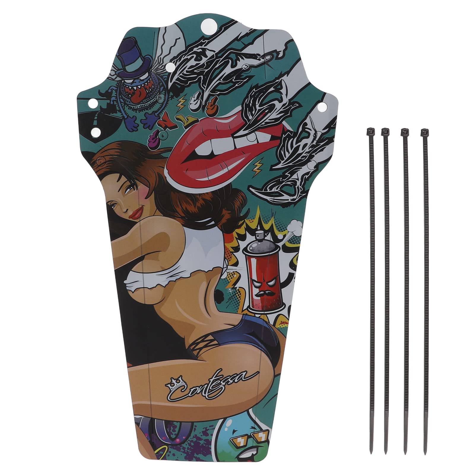 Alomejor Mountain Fenders Mudguard Front and Rear Mud Guard Universal for Downhill Folding (Color Beauties)